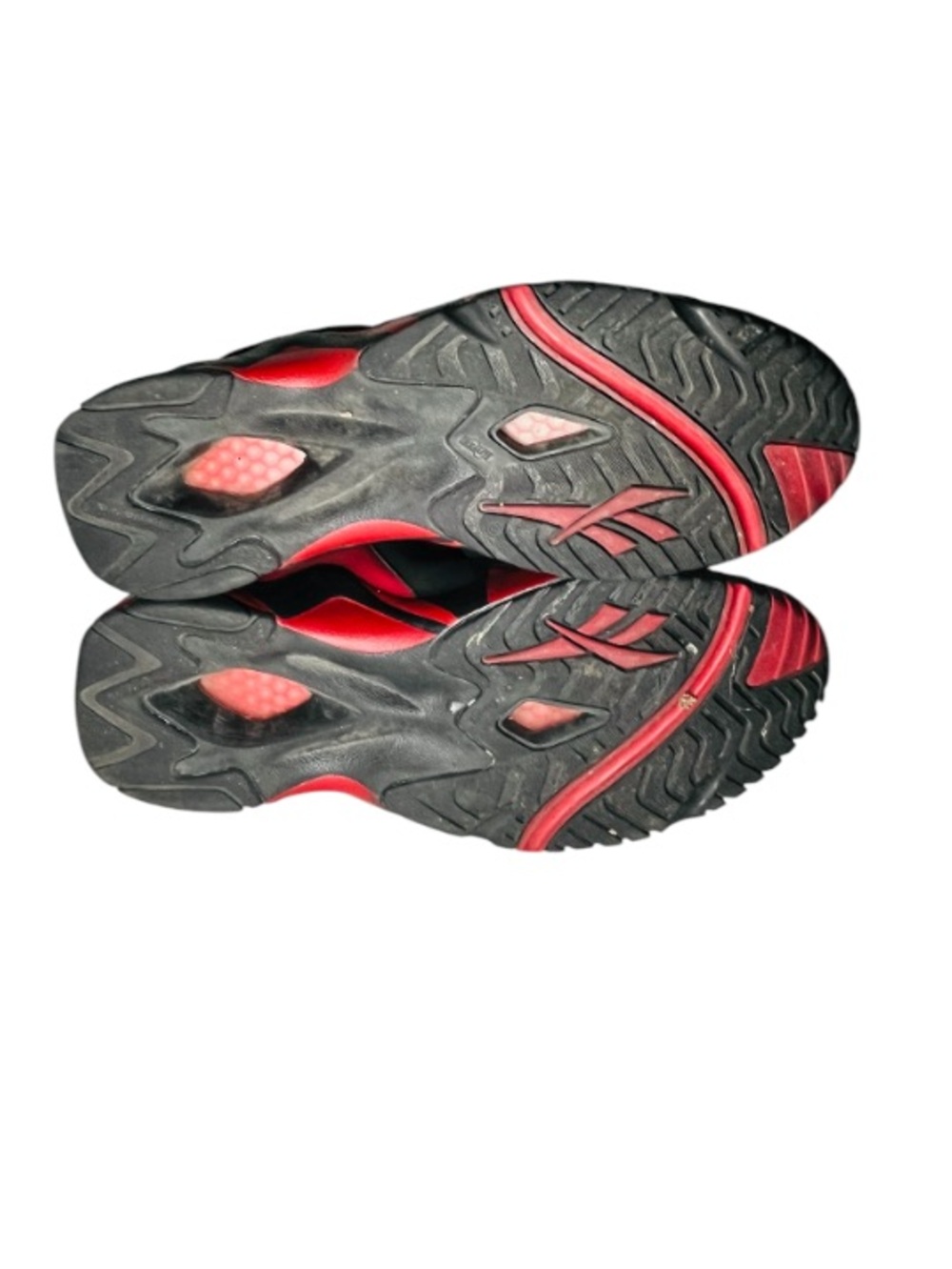 Reebok EUC Black and Red Zig-Zag High-Top Sneakers - Picture 7 of 8